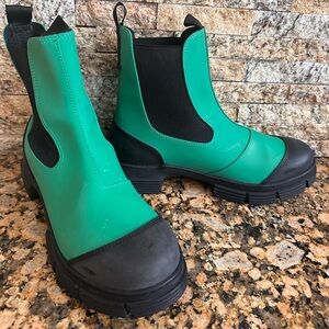 GANNI RECYCLED RUBBER CHELSEA BOOTS